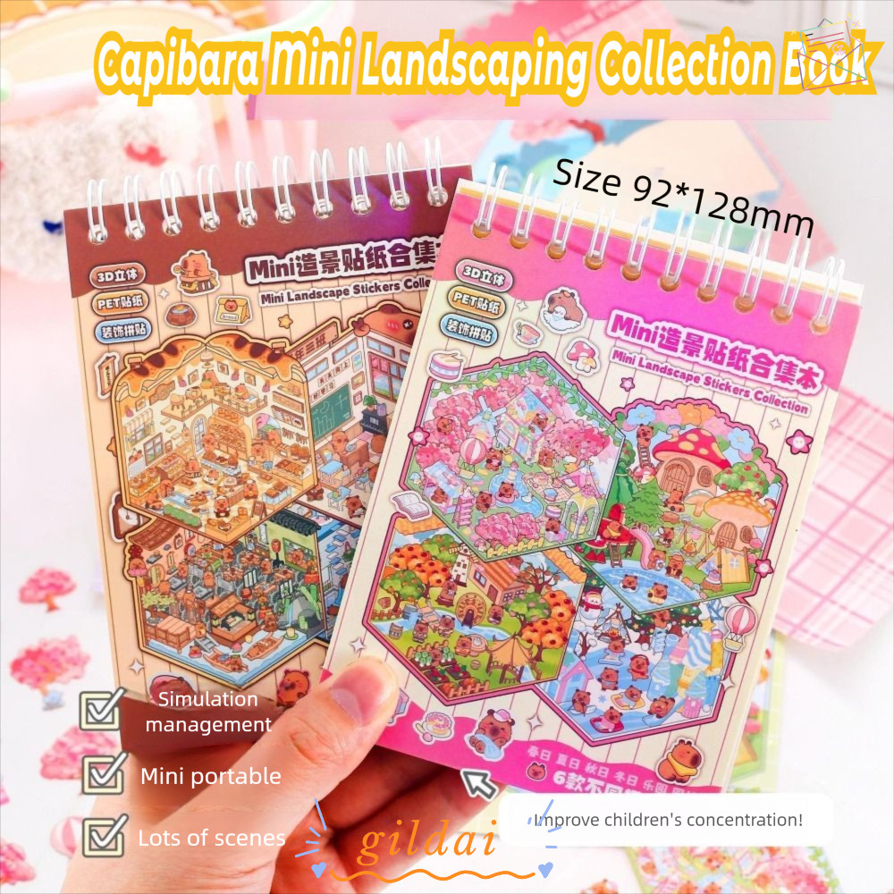 GILDAI Miniature Landscape Sticker Collection, Mini Decompression ...