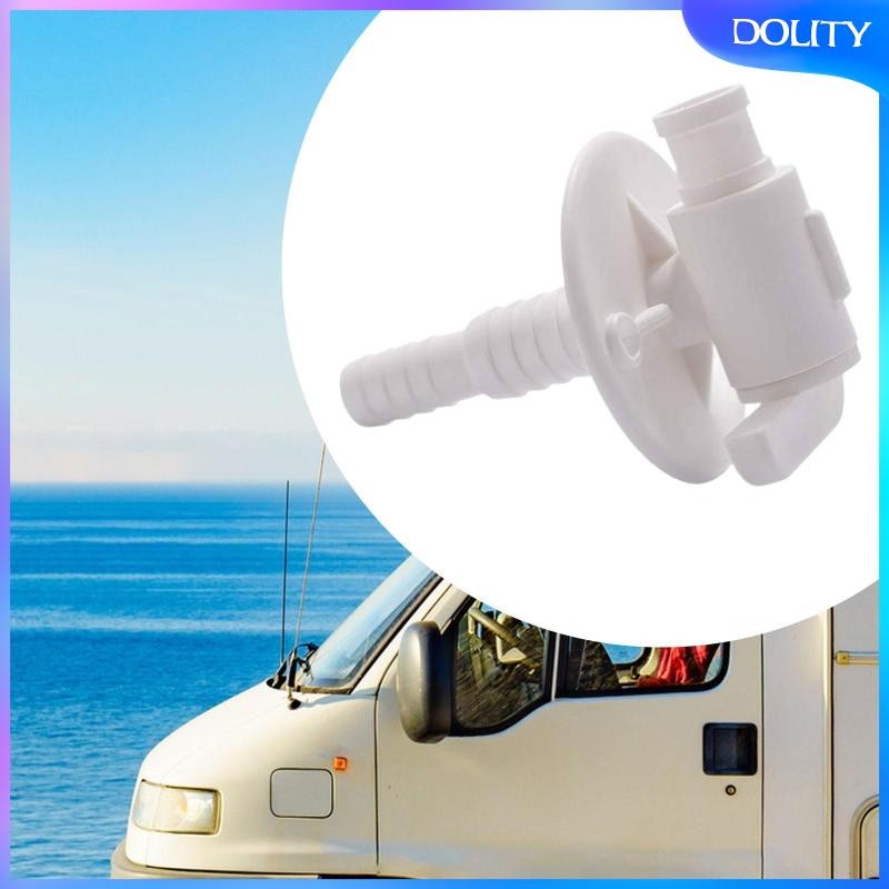 RV Fresh Water Tank Drain Valve With Flange Durable Plastic For 1 2 Or