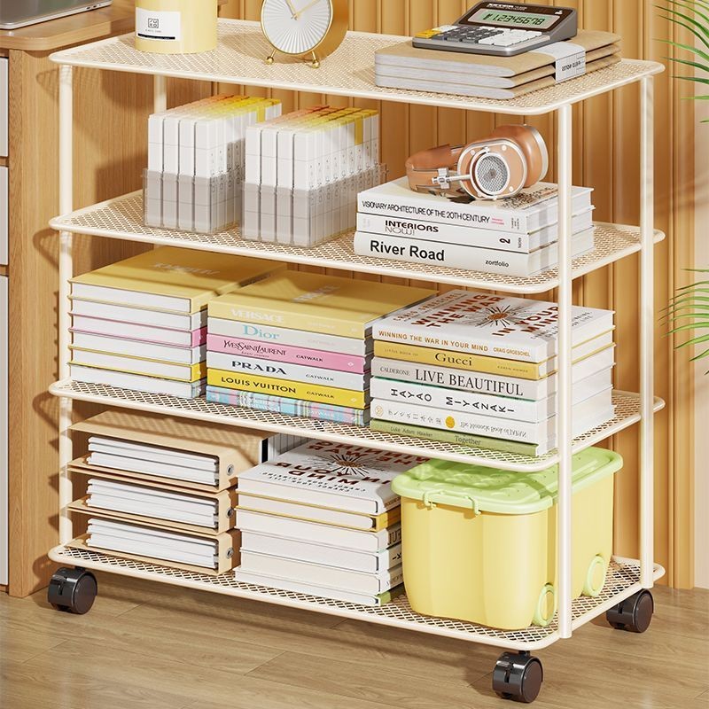 Floor-to-floor book storage rack, mobile desk shelf, simple bookshelf ...
