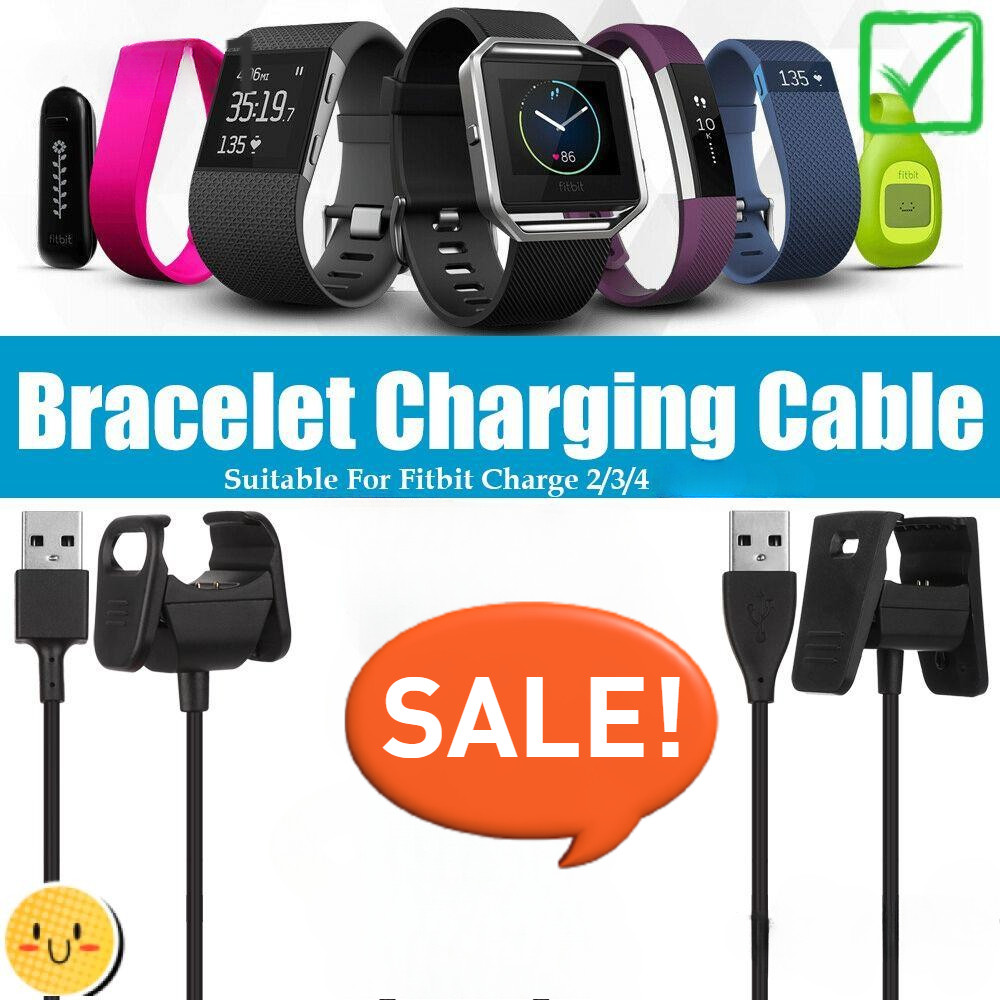 USB Charging Cable Smart watch Fitbit Charge 2/3/4 Dock Replacement ...