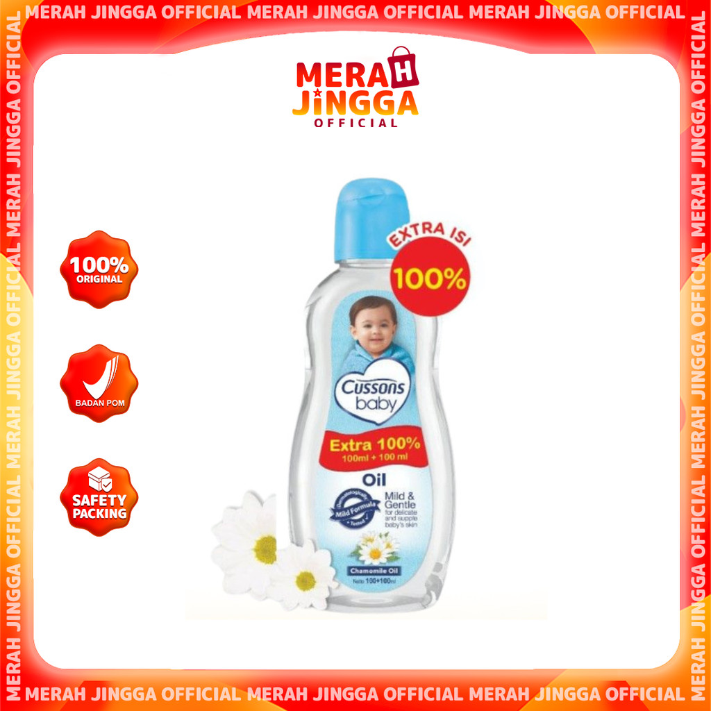 Cussons Baby Oil Mild & Gentle / Merah jingga Official