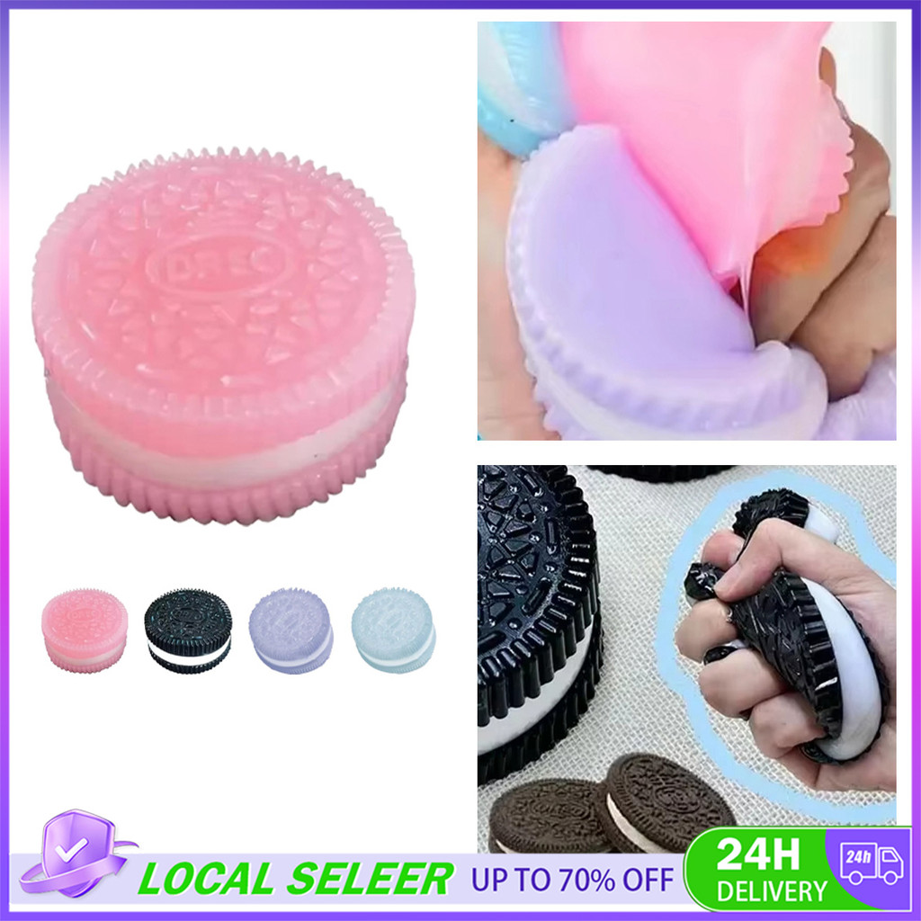 Squeezing Fidget Sensory Stress Relief Toy Handmade Silicone Oreo ...