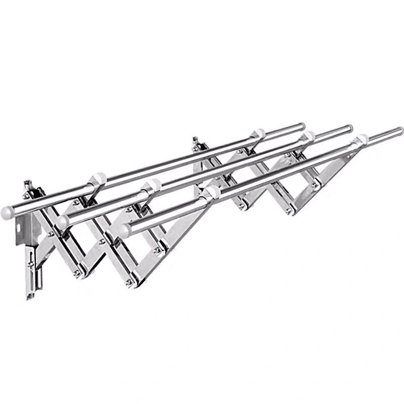Balcony telescopic clothes drying rack outdoor push-pull folding ...