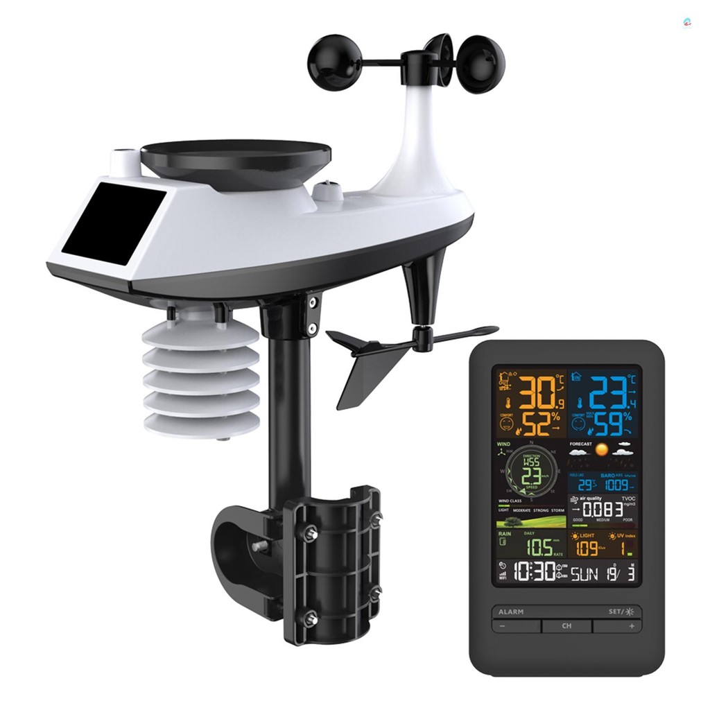 Weather Station with Sensor Indoor Outdoor Thermometer Home Weather ...