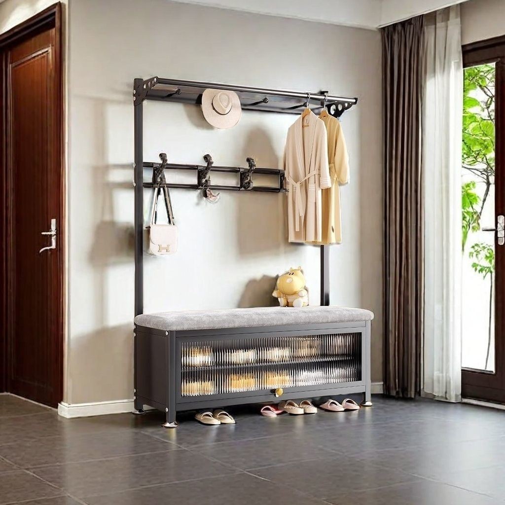 [in stock] Integrated Simple Clothes Hanger Coat Rack Floor Foyer ...