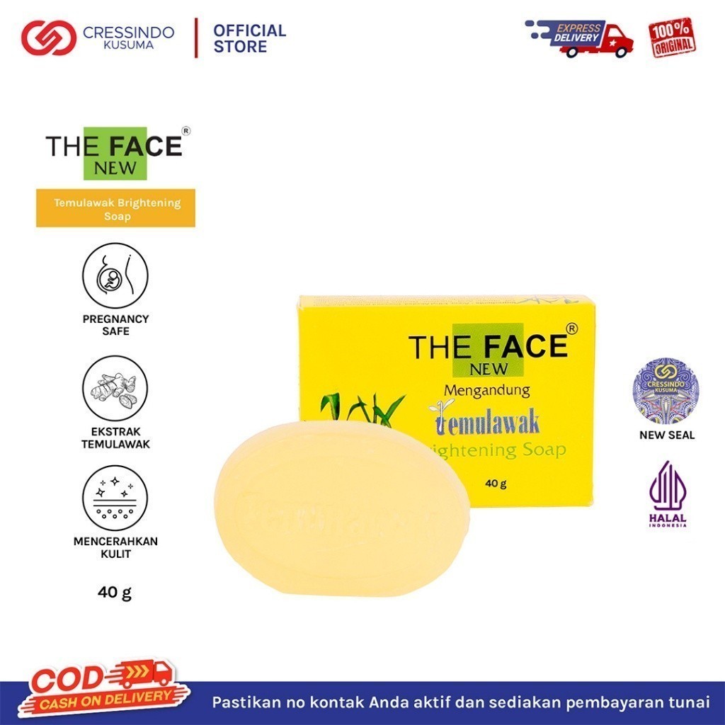 THE FACE Temulawak Brightening Soap 40gr / Merah Jingga Official - Gambar 2