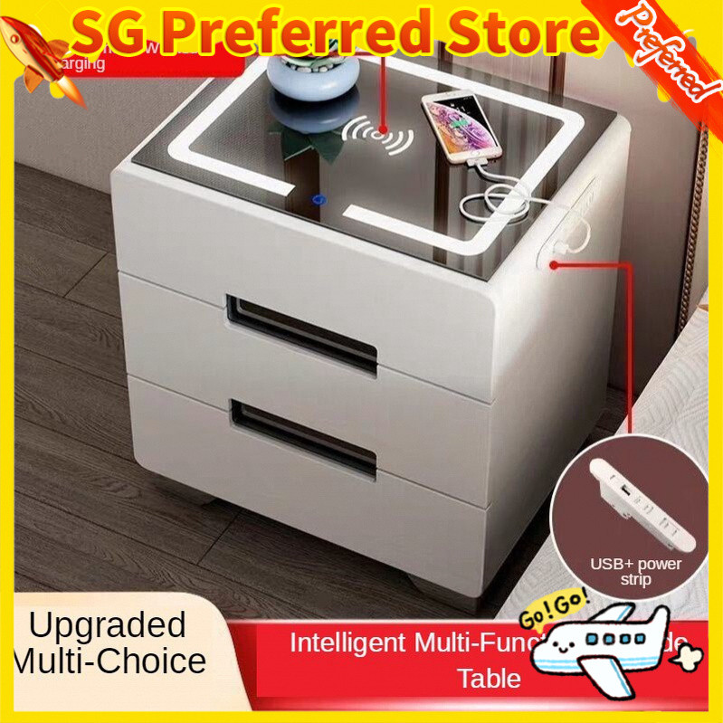 Smart Bedside Table. Simple And Modern Multifunctional Bedside Table ...
