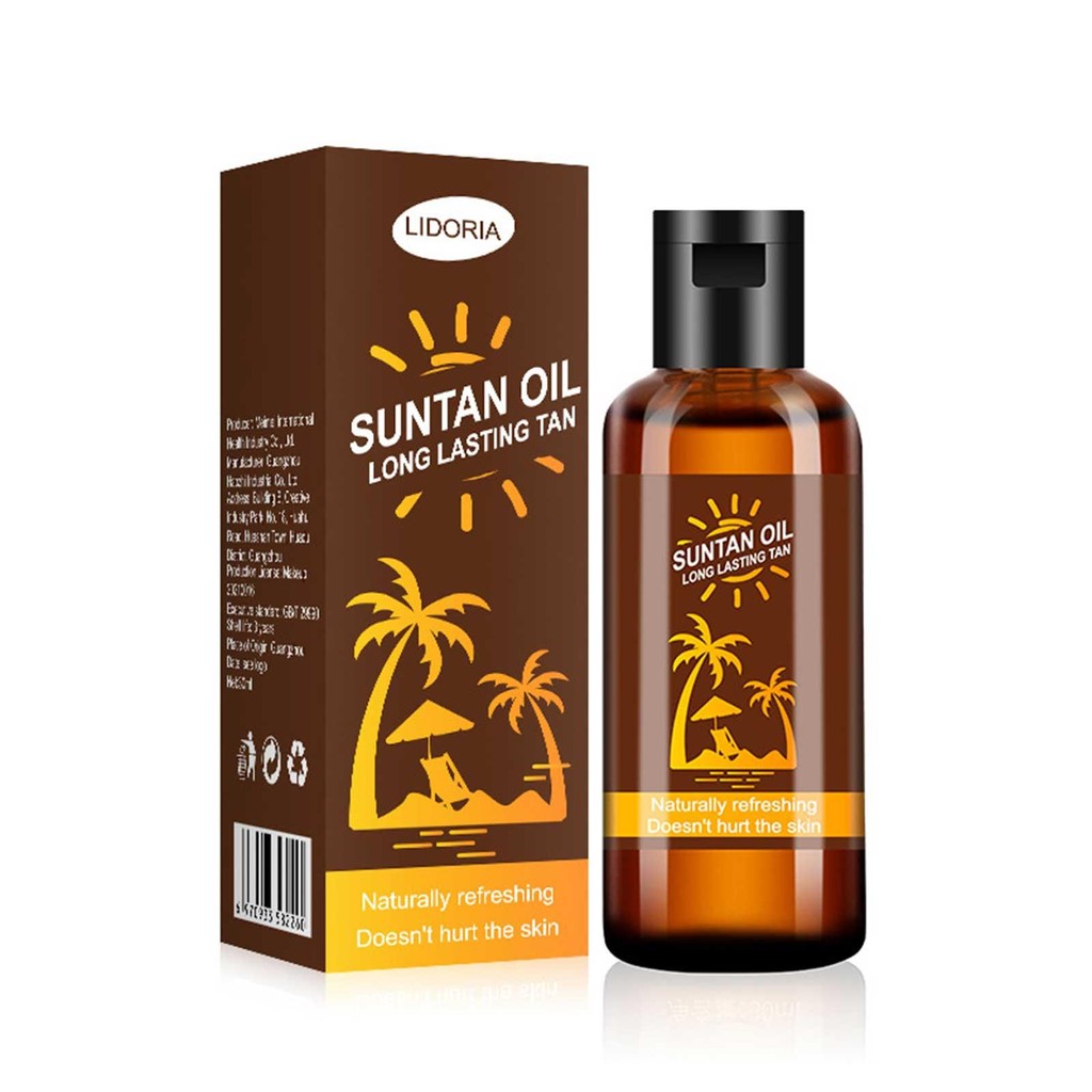 Body Bronzer Self-tanning Oil Beach Sexy Solarium Suntan 35ml Natural ...