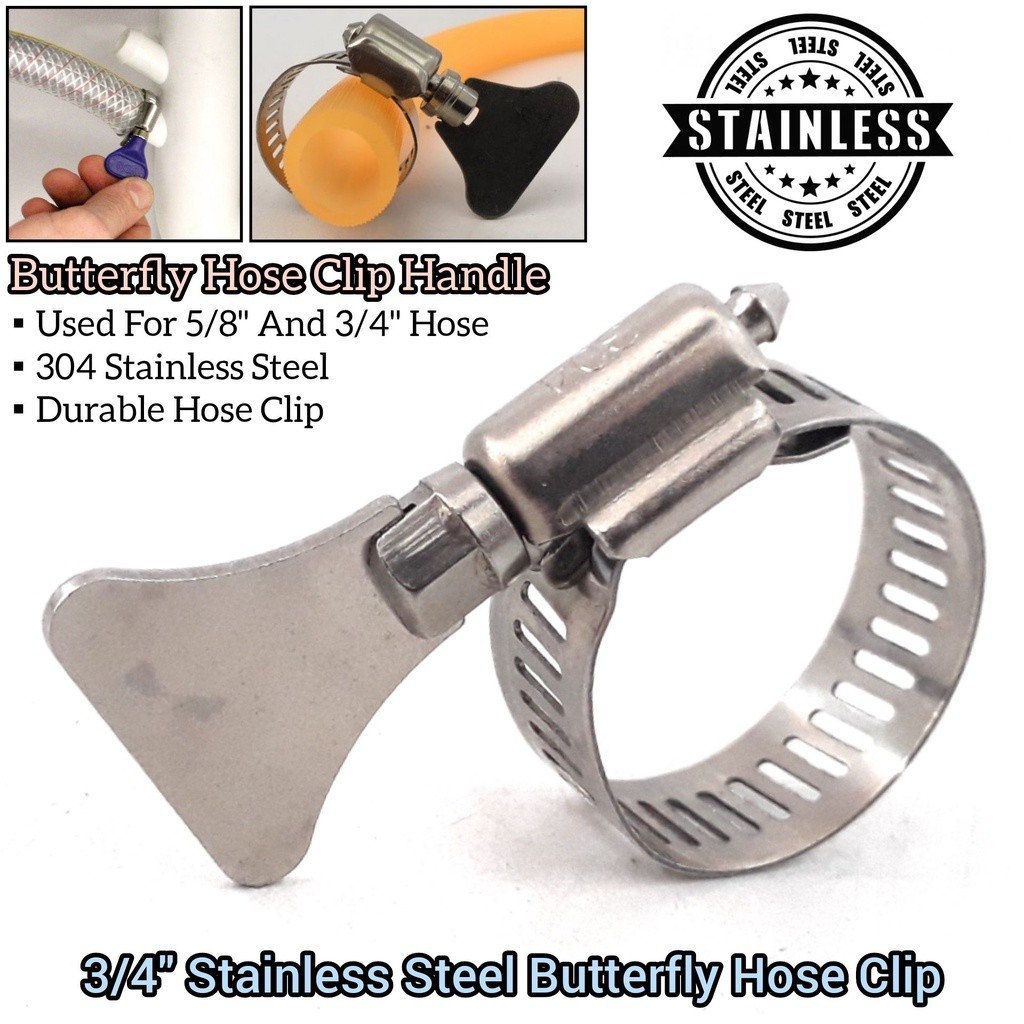 Full Stainless Steel Super Heavy Duty 3/4 Inch Hose Clip Fastener For ...