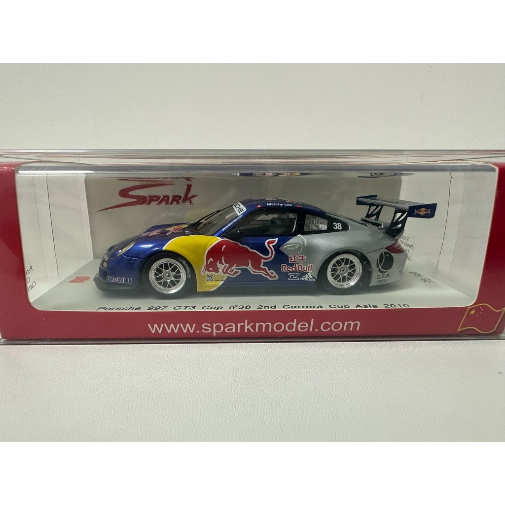 [Ready Stock] Spark43 Scale Porsche 997 GT3 Cupn°38 2nd Carrera Cup
