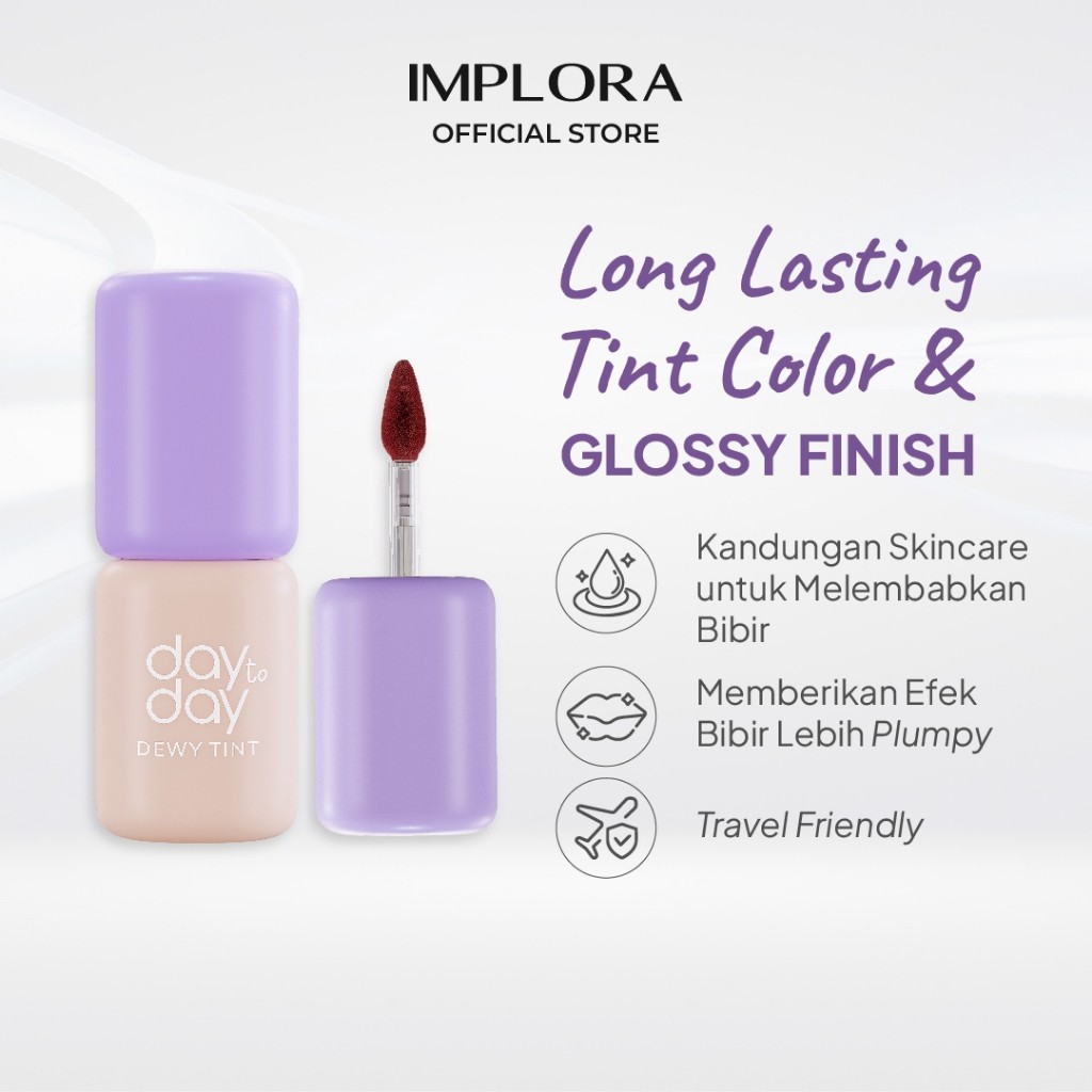 Implora Day to Day Series Dewy Tint / Merah Jingga Official - Gambar 3