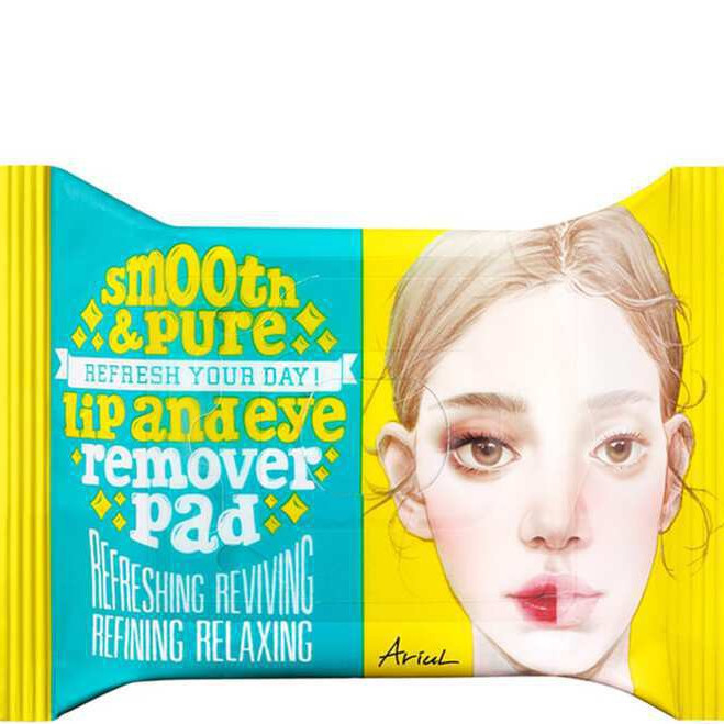 Ariul Lip & Eye Remover Pads / Merah Jingga Official - Gambar 3