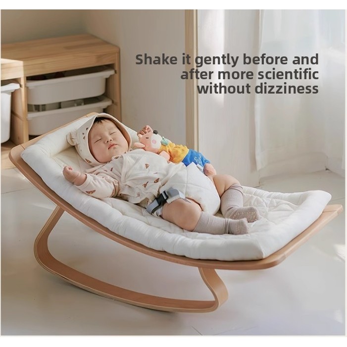 Solid Wood Baby Rocking Chair Newborn Baby Rocking Bed Children ...