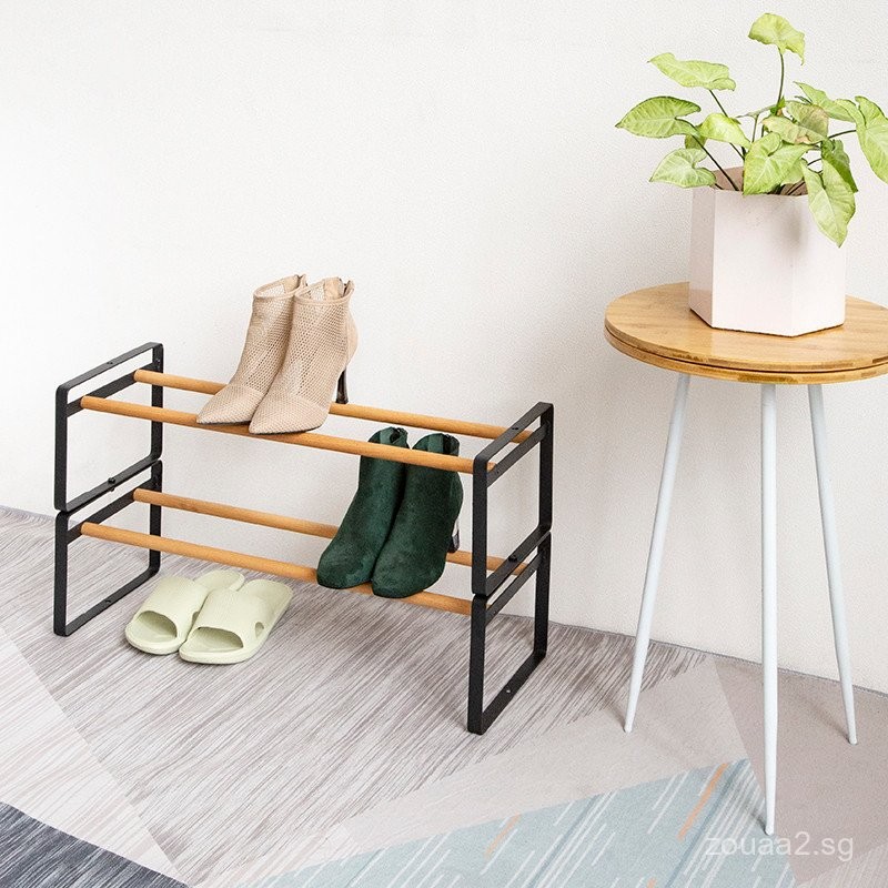 Natural Wood Style Japanese Minimalist Shoe Rack yamazaki Multi-layer ...