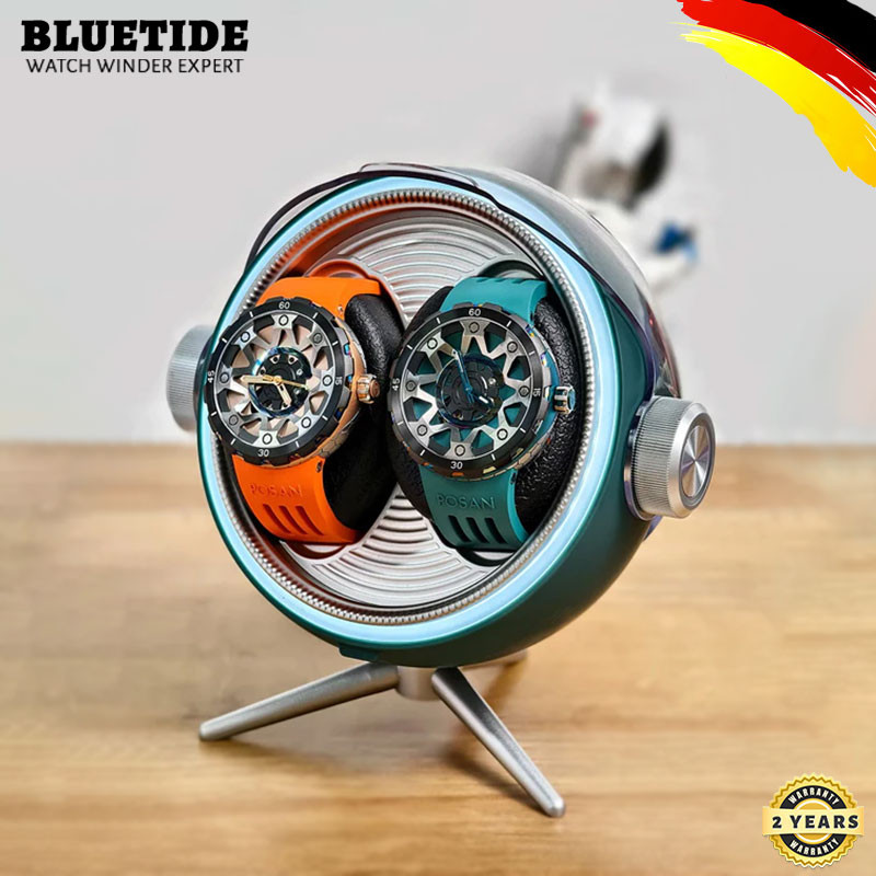 BLUETIDE Recharges Plug in watch winder box automatic 1 2 Slot watches storage box Mabuchi Moto Watch Shaker Shopee Singapore