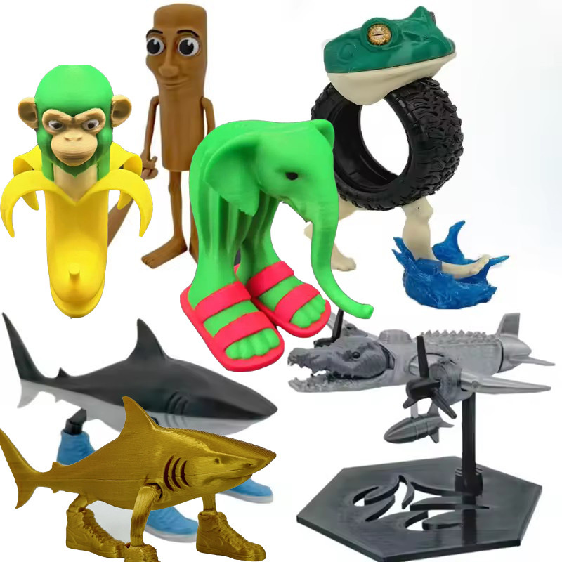 Figuras Italian Brainrot - Set De 8 Piezas, Memes Virales (Tung Tung Sahur, Tralalero), PVC