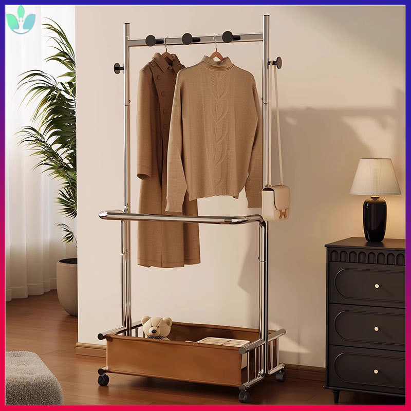 Vintage Style Coat Rack, Movable Clothes Rack, Floor-standing Garment ...