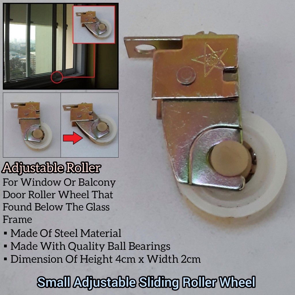Small Adjustable Sliding Window Roller Wheel | Shopee Singapore
