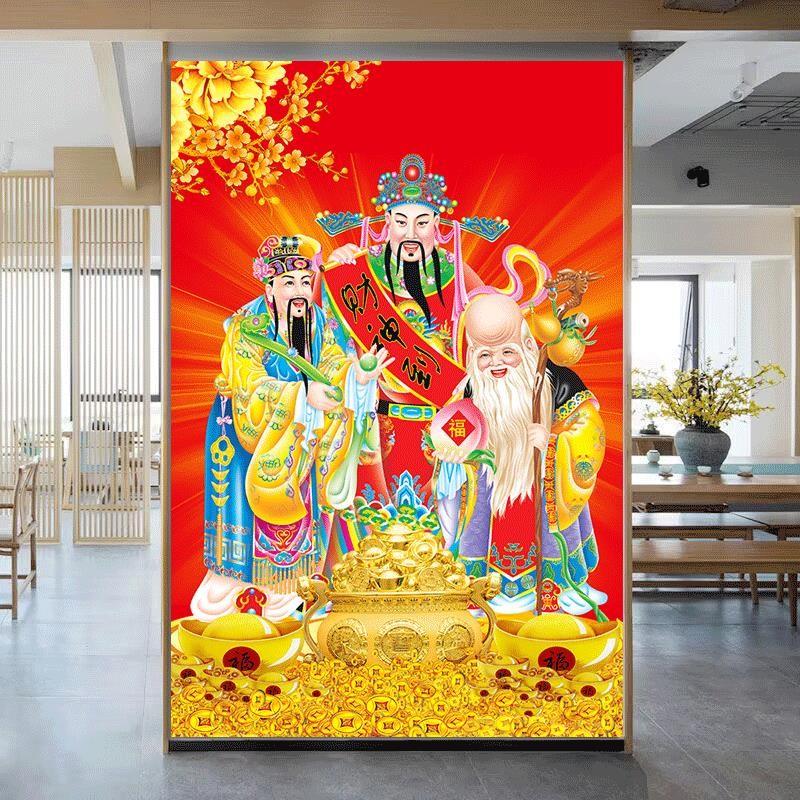 God of Wealth Hanging Paintings God of Wealth Feng Shui Paintings God ...