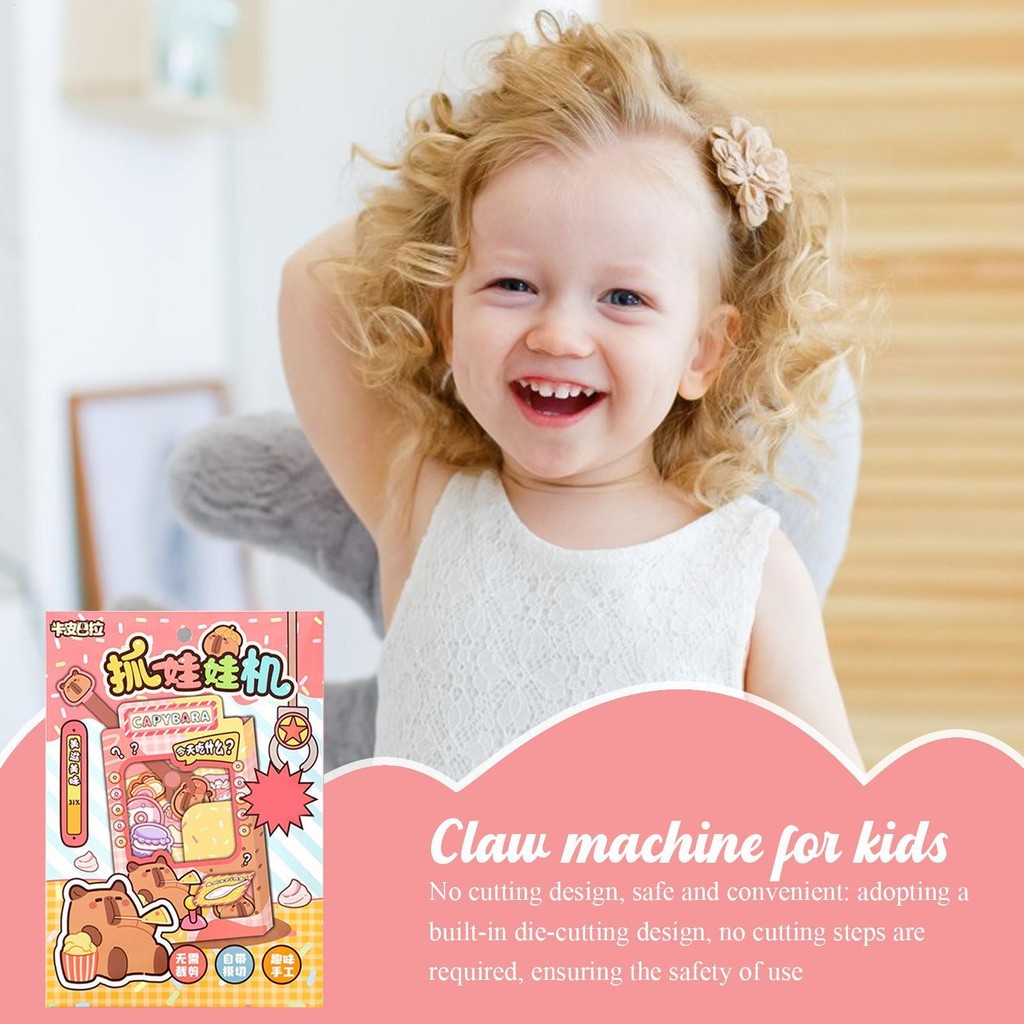 Capybara Claw Machine Handmade Capybara Arcade Game Machine Paper Claw ...