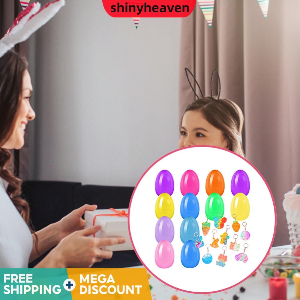12/24/48 Pack Prefilled Easter Eggs with Fidget Toys Easter Basket ...
