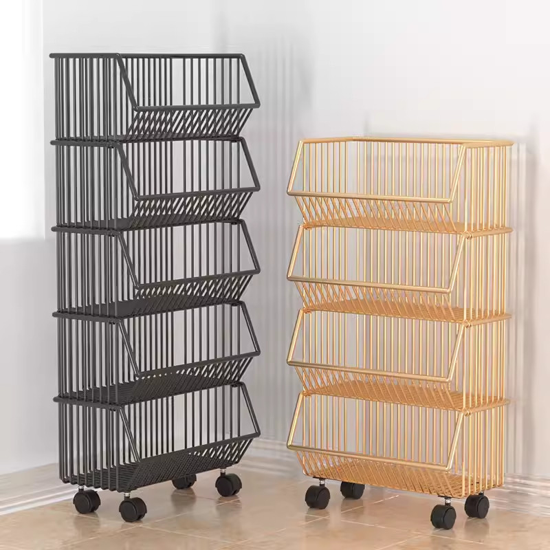 [48H Shipping] Kitchen Storage Rack Floor Standing Vegetable Multi ...