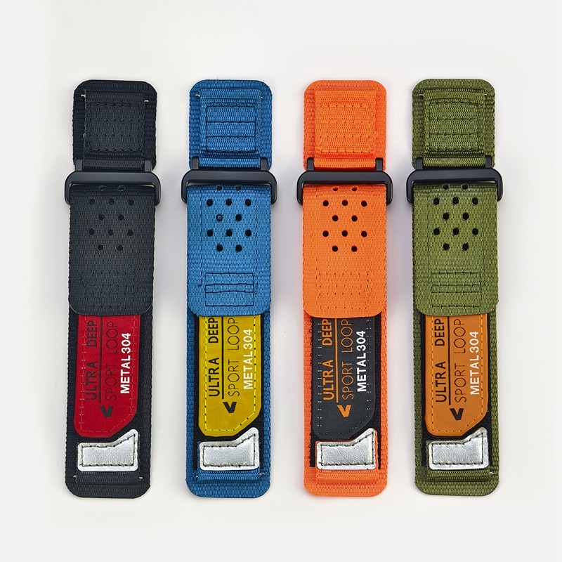 22mm Sports tactics nylon braided strap For Suunto Race S Ocean  Vertical Peak Pro Peak Woven Loop Bands Replacement wristband