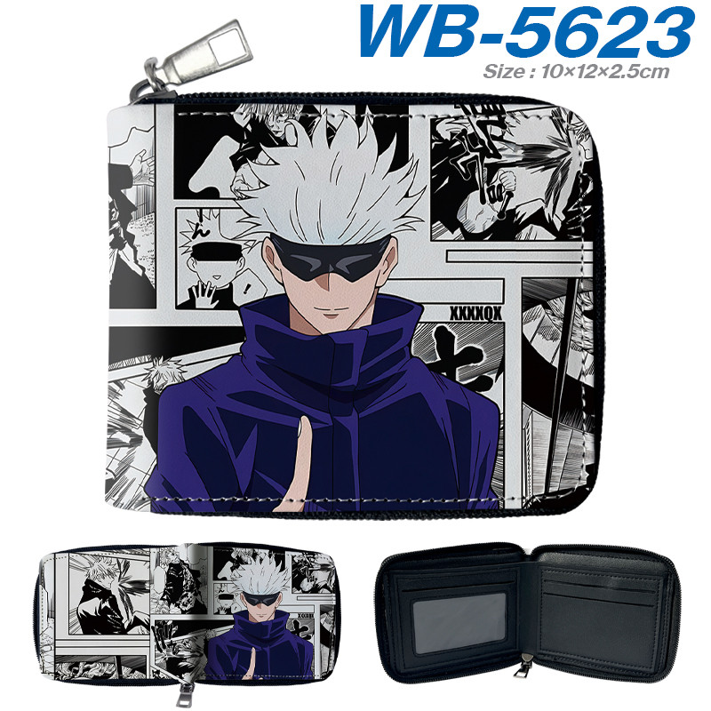 Jujutsu Kaisen Satoru Gojo Color Cartoon Student Pu Leather Zipper ...