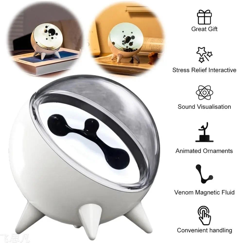 Ferrofluid Music Rhythm Lamp Sound Sensitive Magnetic Fluid Pickup Lamp ...