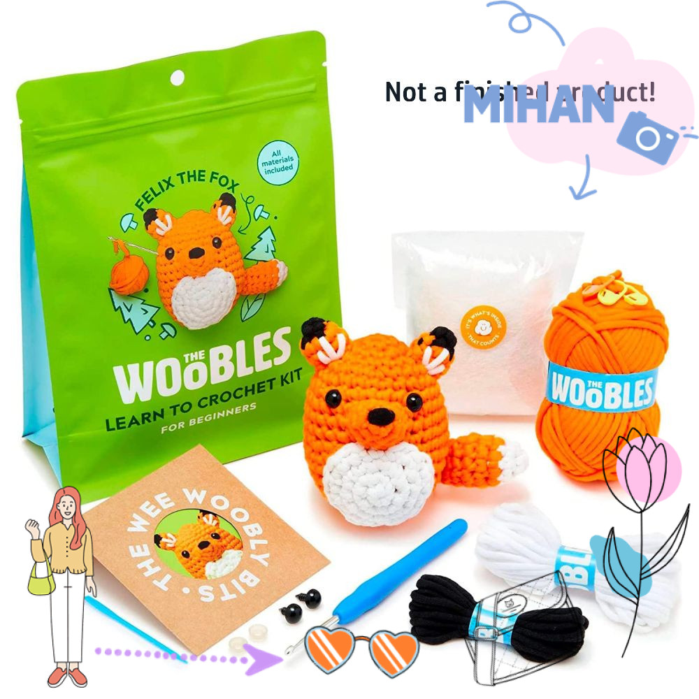 MH Crochet Stuffed Animal Kit, DIY Set With Crochet Hooks DIY Crochet ...