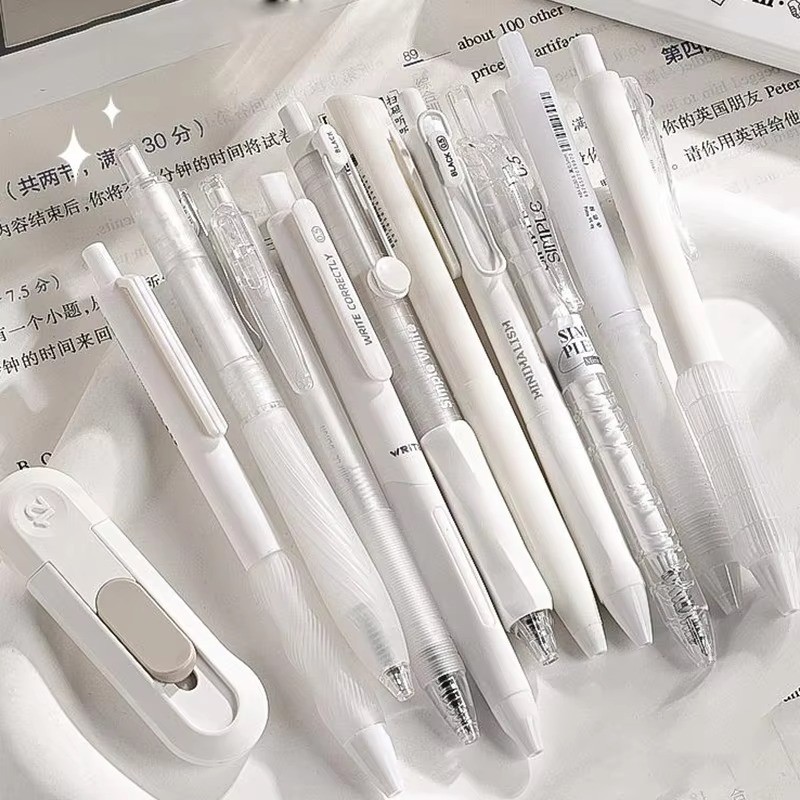 5Pcs Simplicity Fashion Gel Pen Set Solid Color Cute Quick Drying ...