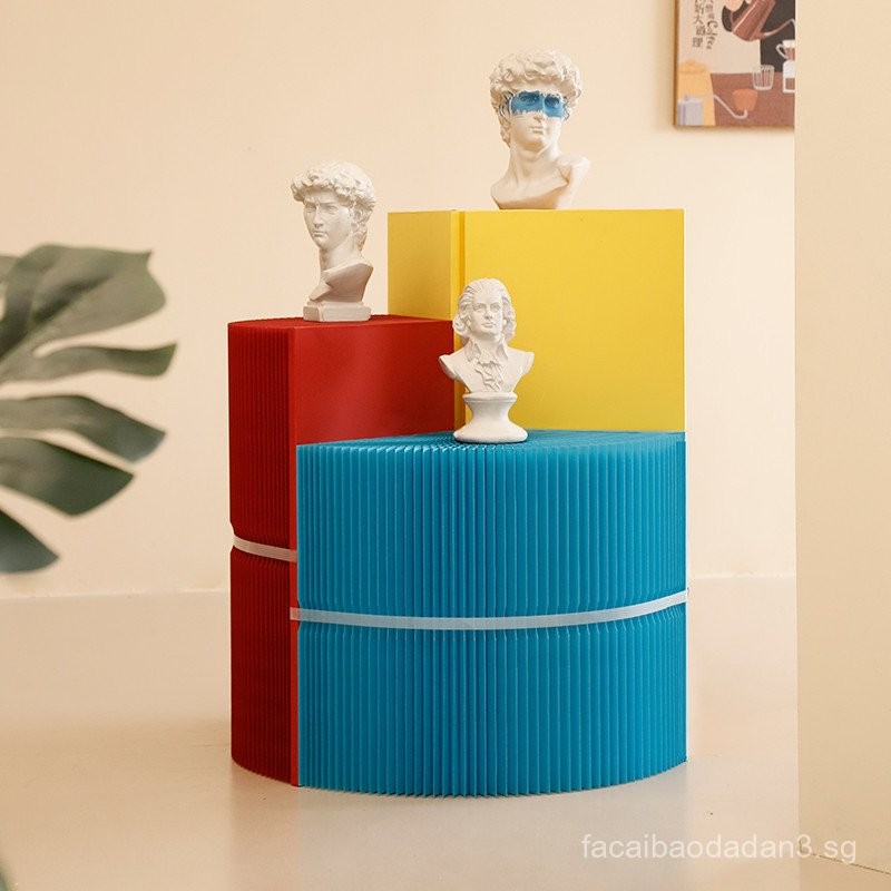 Layered Step Display Stand Art Accordion Paper Display Cabinet Shelf ...