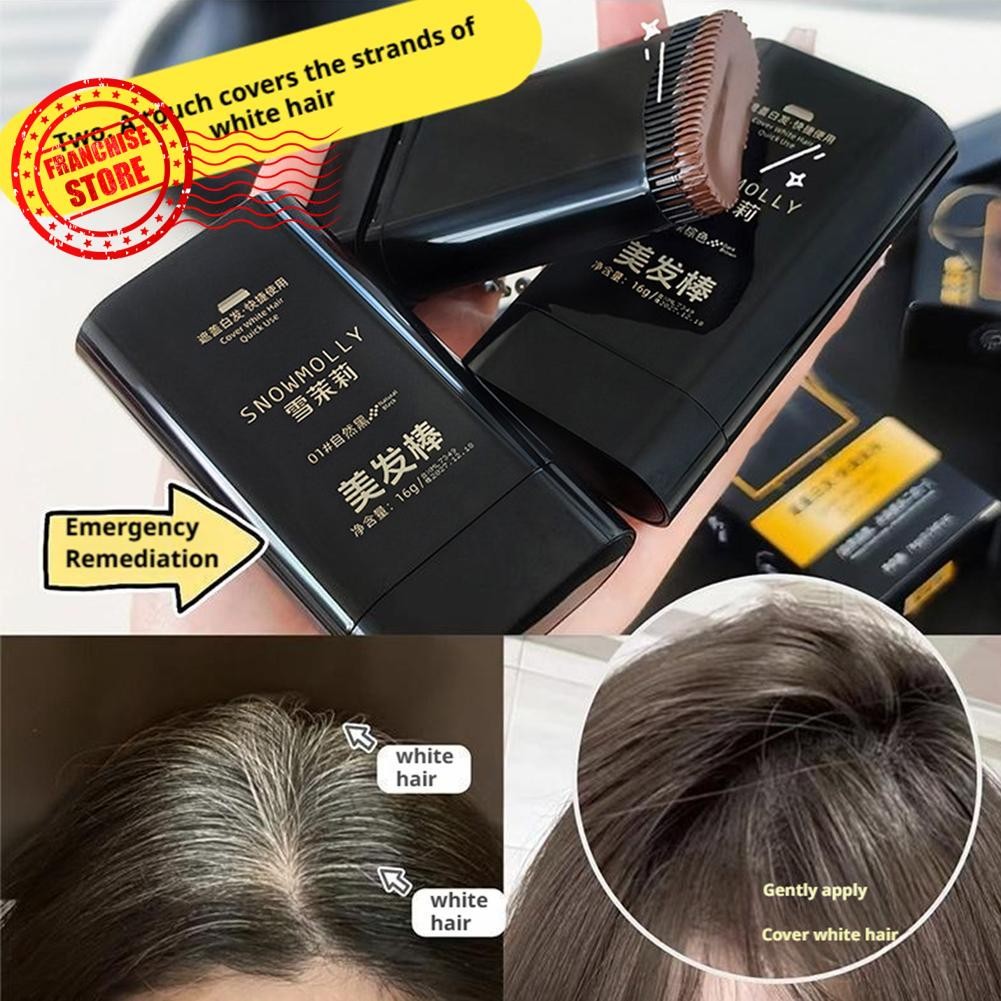 Temporary Cover Gray Hair Color Pen Stick Hairdressing Disposable Black ...