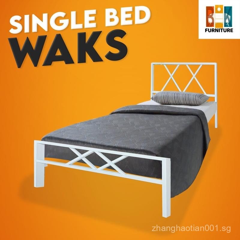 READY STOCKS Foldable Ikea Design Single Bed Katil Single Katil Asrama Katil Murah Katil Besi Furniture Shopee Singapore