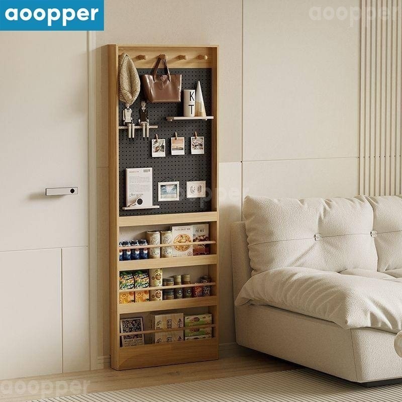 Bookcase Storage Rack, Floor Shelf with Gaps Behind the Door, Ultra ...