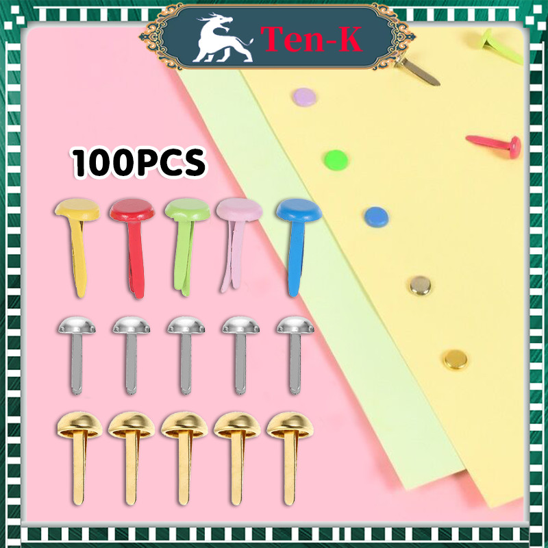 100Pcs File Fastener / Paper Fastener / Paper Binder Split Nails ...