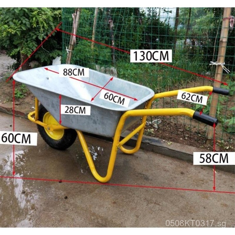 Household Garbage Agricultural Wheelbarrow Transport Cart Soil Single ...