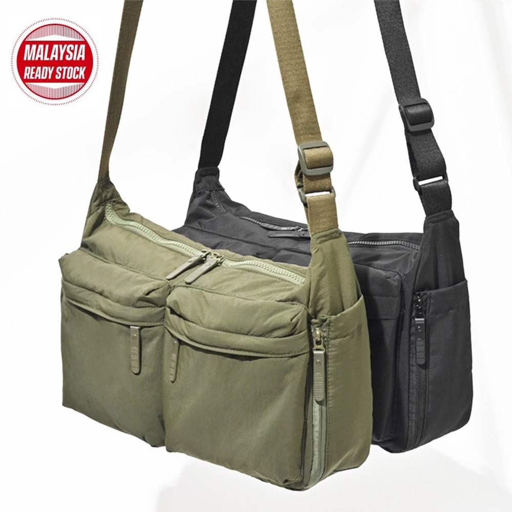 Beg Lelaki Water Resistant Nylon Polyester 14.5 Inch Tablet Sling Bag ...