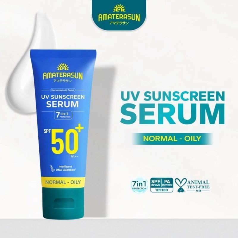Amaterasun UV Sunscreen Serum SPF 50+ PA++ / Sunblock / Merah Jingga Official - Gambar 2