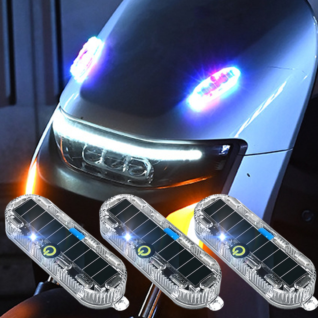 Solar Warning Light Car Rear Collision Prevention Breathing Light ...