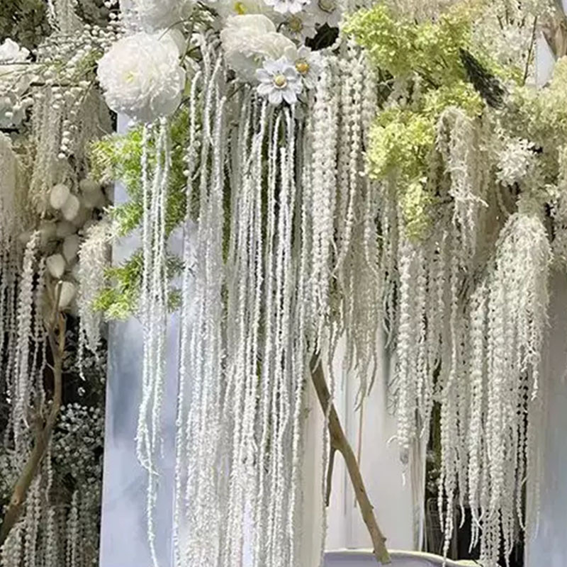 Simulated Hanging Rice Pearl Dry Flowers Bouquet Floral Arrangement ...