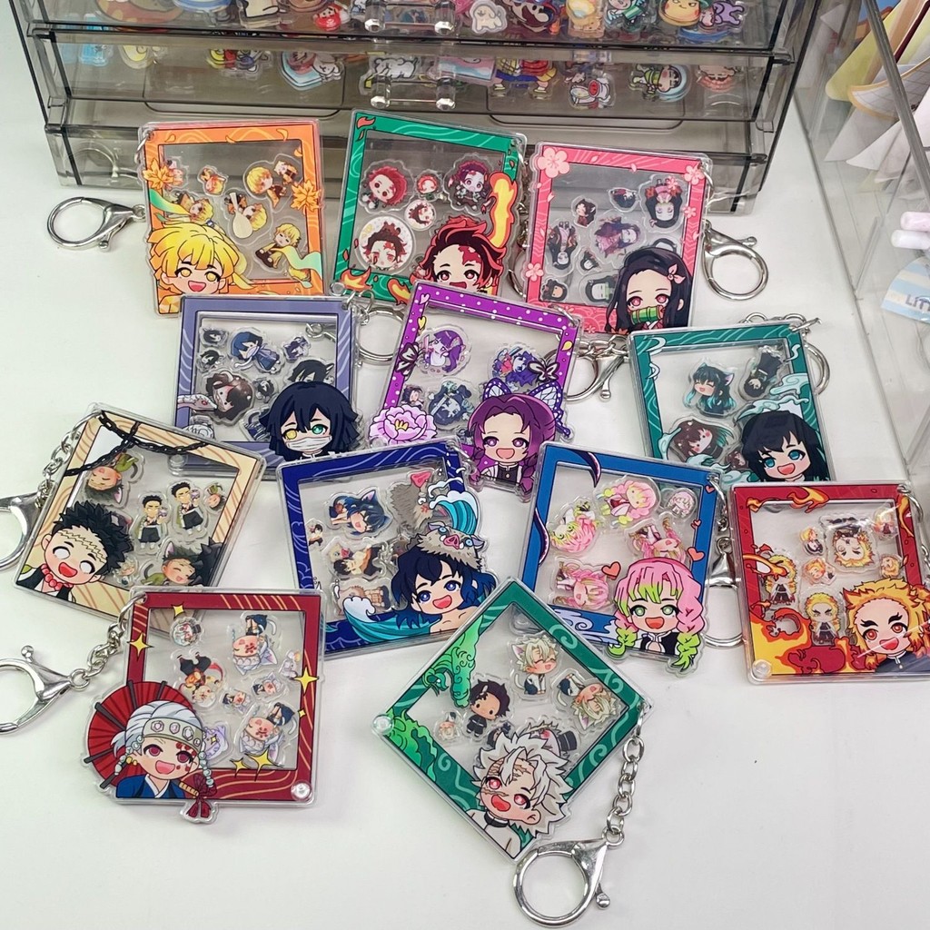 Demon Slayer Acrylic Key Chain for Anime Fans Tanjirou Nezuko Zenitsu ...