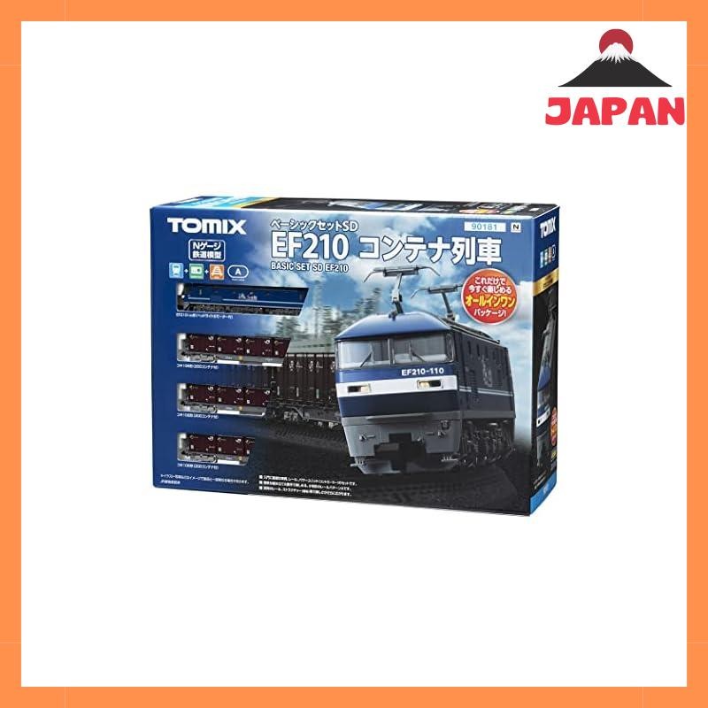 TOMIX N Gauge Basic Set SD EF210 Container Freight Train Set 90181 ...