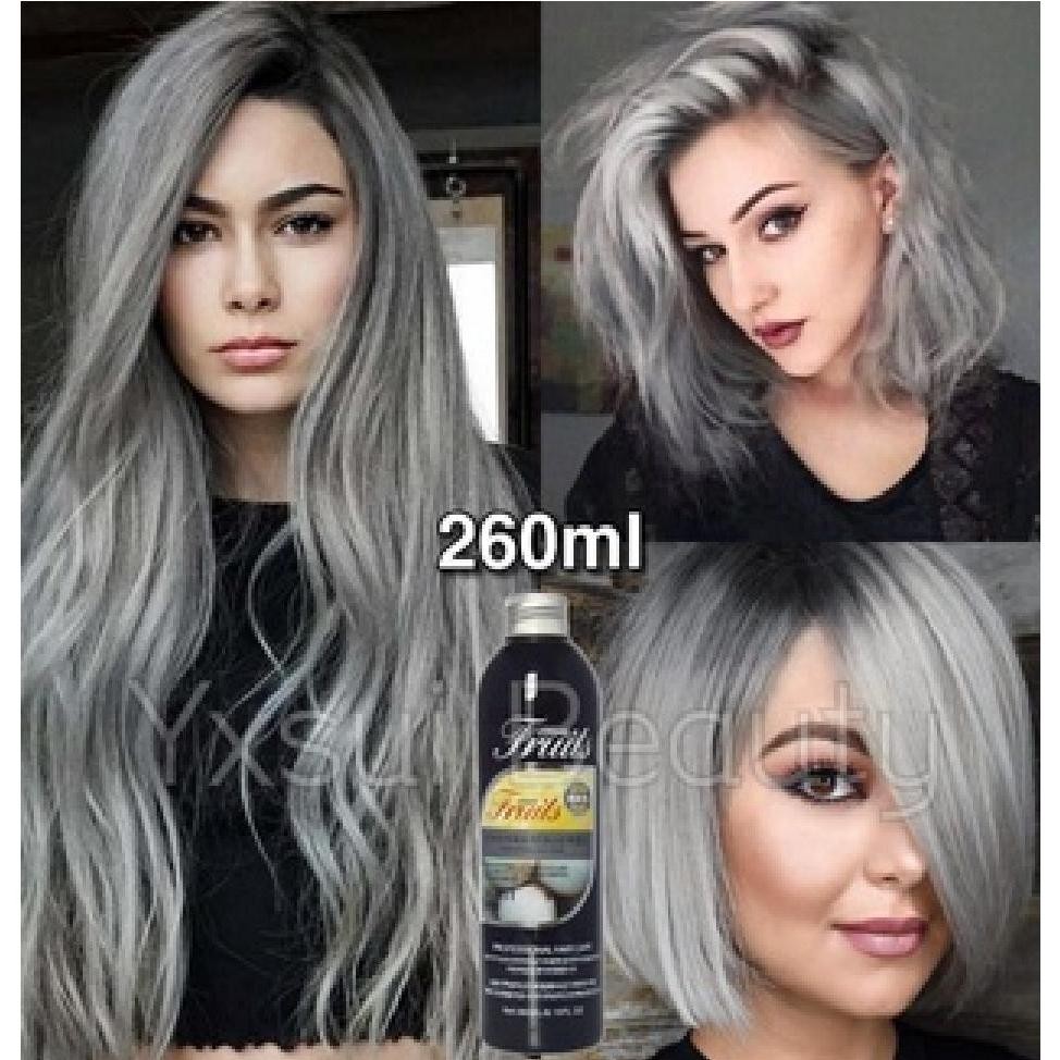 (Ash Grey)5D /6D Korea Fruit Frutis Color fruity dye 260ml /100ml dye ...