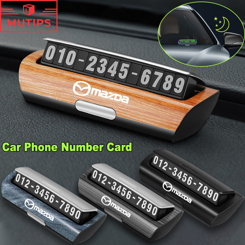 Mazda Car Phone Number Display Luminous Plate Holder Car Temporary