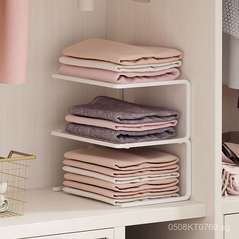 Master Bedroom A Cabinet Storage Rack Clothes Layered Rack Partition ...