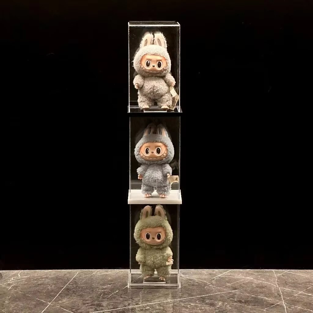 Transparent Labubu Protector Case Acrylic Display Box For 15-17cm ...