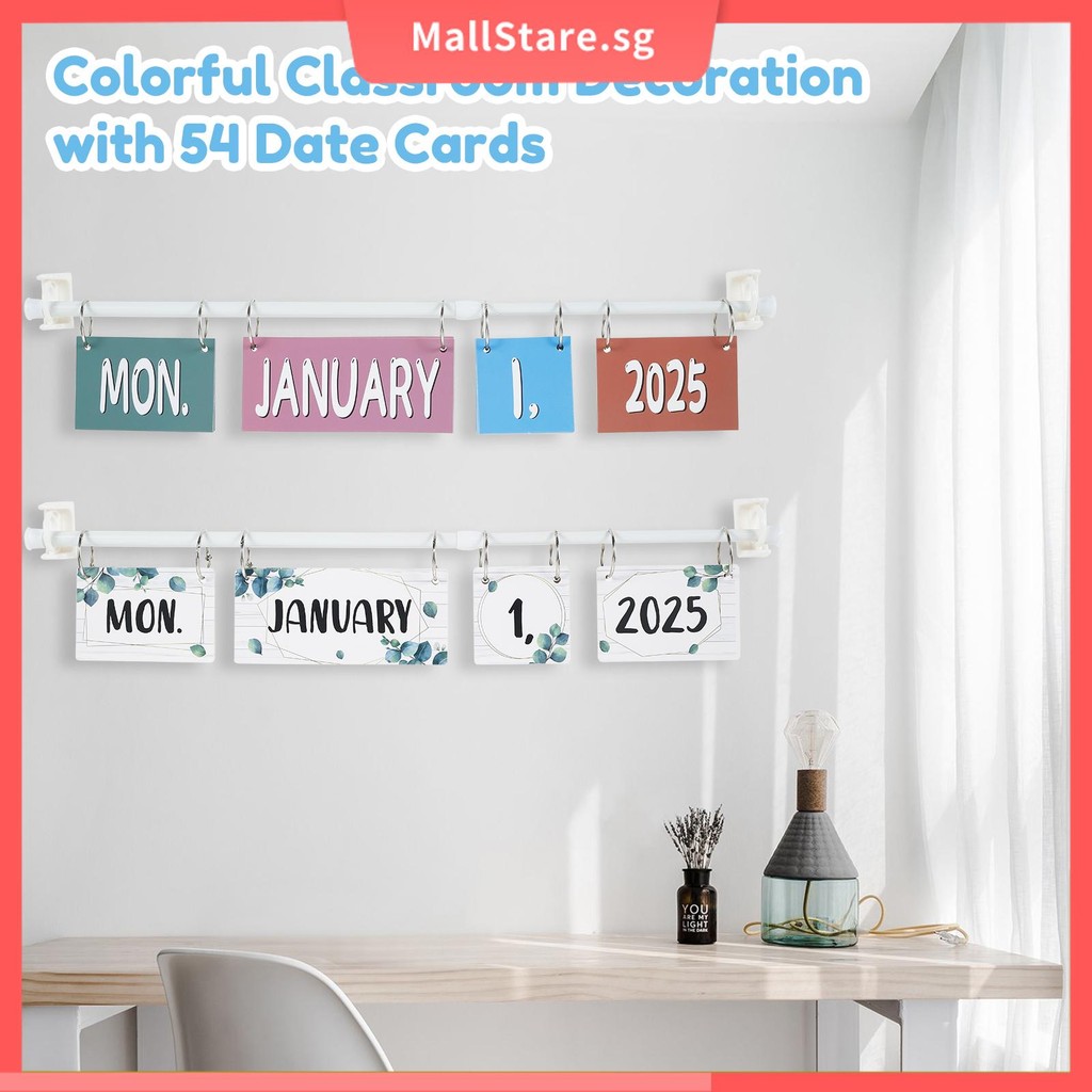 Flip Calendar with Adjustable Holder Colorful Calendar Bulletin Board ...
