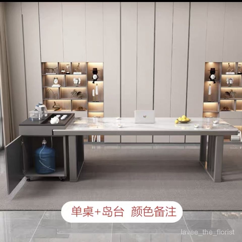 Stone Plate Kitchen Island Dining Table Integrated Multifunctional ...