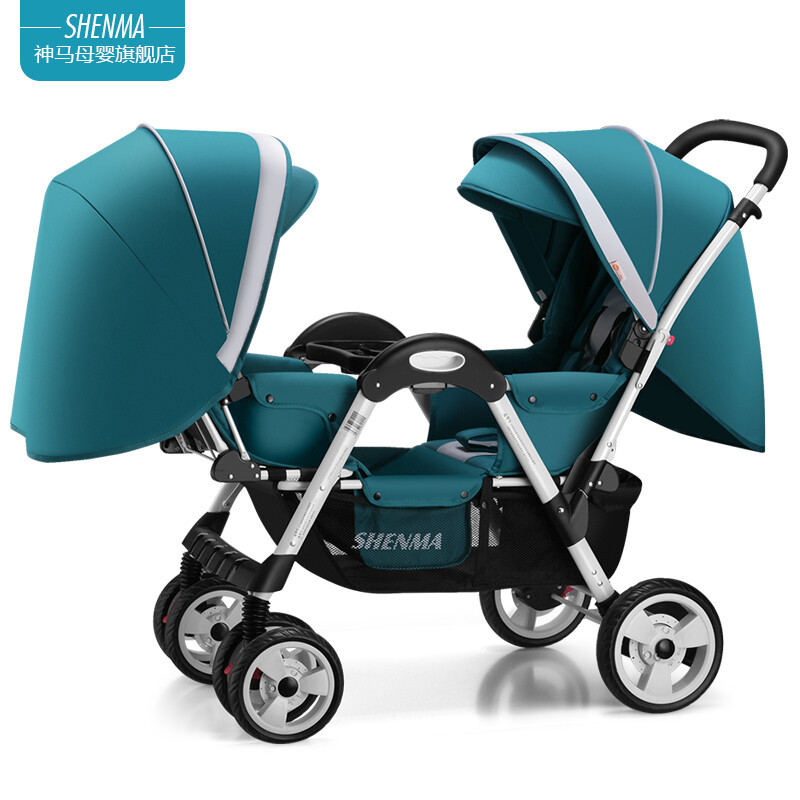 God Horse shinema Lightweight Twin Stroller Foldable Two Positions Can ...